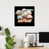 abstract modernistisch geometrisch patroon poster (Thuiskantoor)