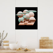 abstract modernistisch geometrisch patroon poster (Keuken)
