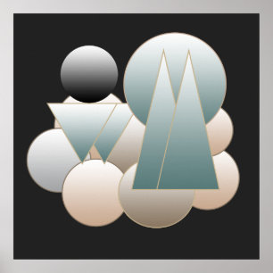 abstract modernistisch geometrisch patroon poster