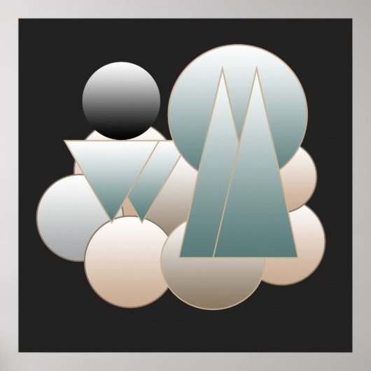 abstract modernistisch geometrisch patroon poster (Voorkant)