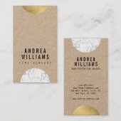 Abstract modernistisch marmer, goudontwerper visitekaartje (Voorkant / Achterkant)