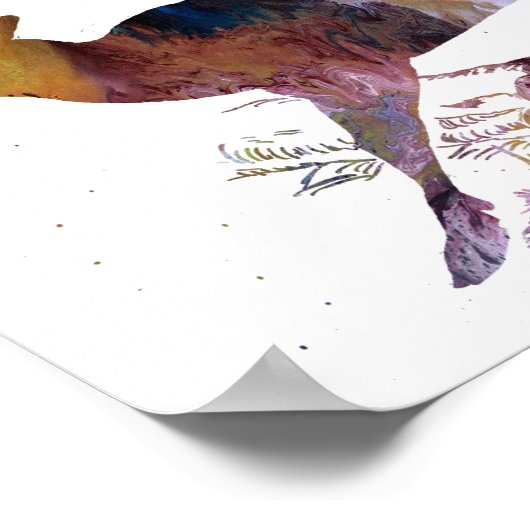 Abstract modesilhouet poster (Hoek)