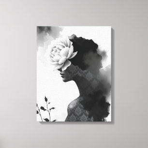 Abstract Modieus Portret Canvas Afdruk