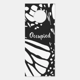 Abstract monboogvlinder - bezet/bezinkend deurhanger