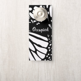 Abstract monboogvlinder - bezet/bezinkend deurhanger