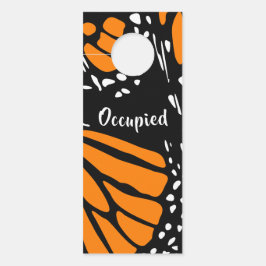 Abstract monboogvlinder - bezet/bezinkend deurhanger