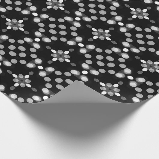 Abstract Monochrome Bokeh Stippen Patroon Cadeaupapier (Hoek)