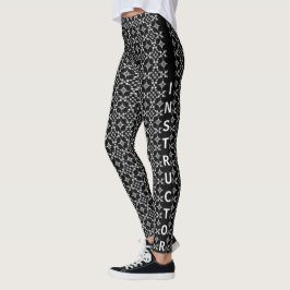 Abstract Monochrome Bokeh Stippen Patroon Leggings