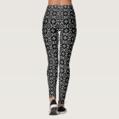 Abstract Monochrome Bokeh Stippen Patroon Leggings (Achterkant)