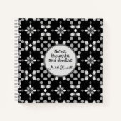 Abstract Monochrome Bokeh Stippen Patroon Notitieboek (Voorkant)