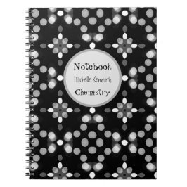 Abstract Monochrome Bokeh Stippen Patroon Notitieboek