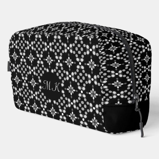 Abstract Monochrome Bokeh Stippen Patroon Toilettasje (Rechterhoek)
