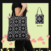 Abstract Monochrome Bokeh Stippen Patroon Tote Bag