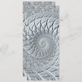 Abstract Monochrome grijs Spiral Fractal Bladwijze (Voorkant / Achterkant)