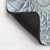 Abstract Monochrome lichte grijze spiraalfractie Muismat (Hoek)