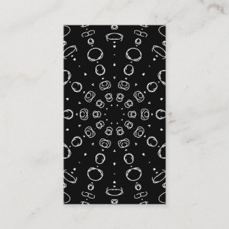 Abstract Monochrome White Mandala Geometric Patter Visitekaartje