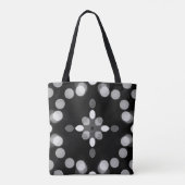 Abstract monochroom bokehstippenpatroon tote bag (Achterkant)