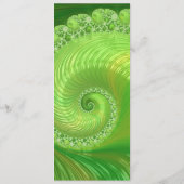 Abstract Monochroom Groen Spiraalvormig Fractal Bl (Achterkant)