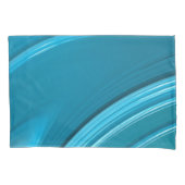 Abstract monochroom turkooisblauwe werveling kussensloop (Voorkant)