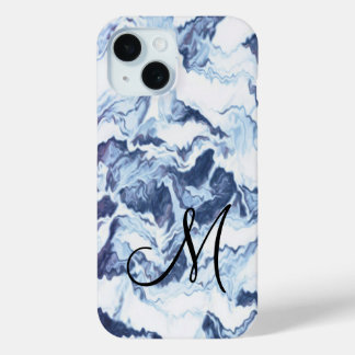 Abstract monogram iPhone 15 case