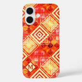 Abstract Monogram Geometrische Patroondraagtas Case-Mate iPhone Case (Achterkant)