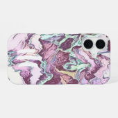 Abstract monogram iPhone 16 hoesje (Achterkant horizontaal)