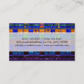 Abstract monogram kleurig mozaïekpatroon visitekaartje (Achterkant)