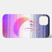 Abstract monogram met stijlvolle, stijlvolle Ombre Case-Mate iPhone Case (Achterkant (horizontaal))
