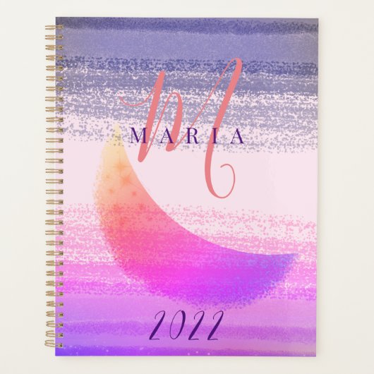 Abstract monogram met stijlvolle, stijlvolle Ombre Planner (Voorkant)