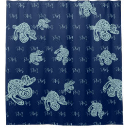 Abstract Monogram Patroon Douchegordijn