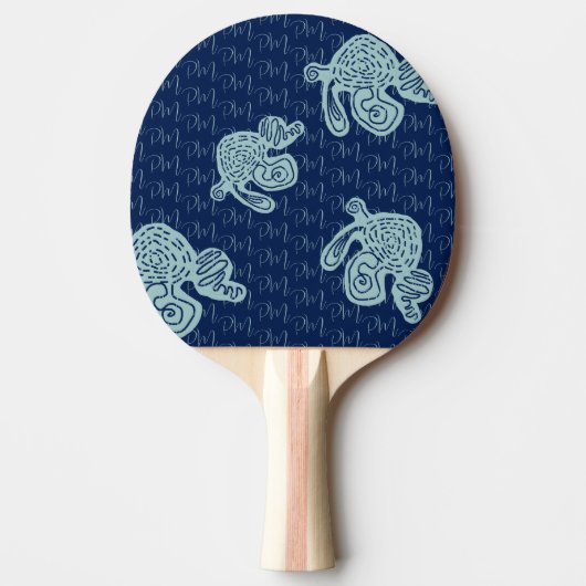 Abstract Monogram Patroon Tafeltennisbatje (Voorkant)