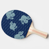 Abstract Monogram Patroon Tafeltennisbatje (Zijkant)
