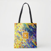 Abstract monogram voor Bright Vette kleuren Tote Bag (Voorkant)