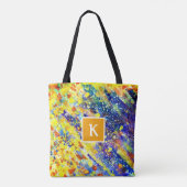 Abstract monogram voor Bright Vette kleuren Tote Bag (Achterkant)