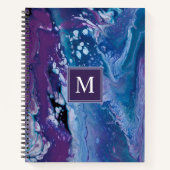 Abstract monogram voor moderne Waterverf Notitieboek (Voorkant)