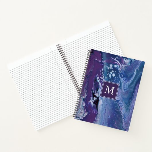 Abstract monogram voor moderne Waterverf Notitieboek (Binnen)