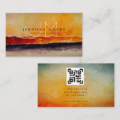 Abstract monogram voor Professional Mountains Visitekaartje (Voorkant / Achterkant)