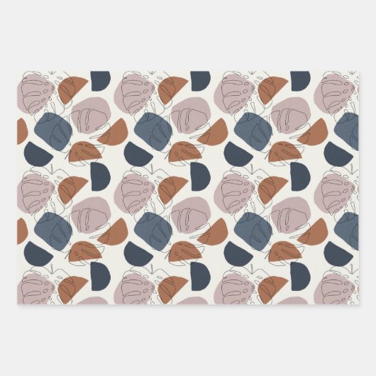 Abstract Monstera Inpakpapier Vel (Voorkant 3)