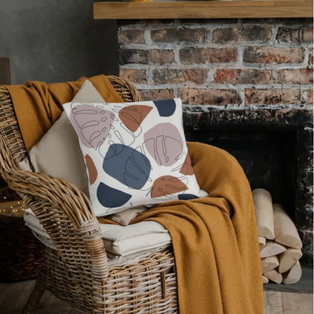 Abstract Monstera Kussen (Creator heeft geüpload)