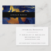 Abstract Moody Blue Metallic Visitekaartje (Voorkant / Achterkant)