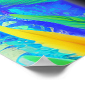 Abstract mooi maar triest aziatisch meisje kleurri poster (Hoek)