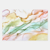 Abstract mooi met Jade Green Blush Pink Inpakpapier Vel (Voorkant)
