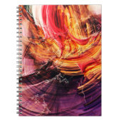 Abstract mooi paars, rood en geel helder notitieboek (Voorkant)