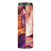 Abstract mooi paars, rood en geel helder thermosbeker (Achterkant)