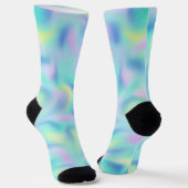 Abstract mooi pastel spiraalpatroon sokken (Gebogen)
