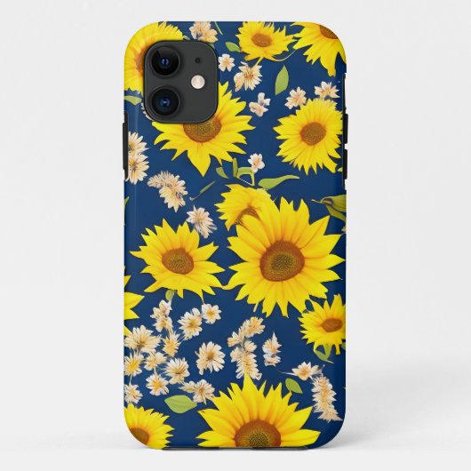 Abstract mooi zonnebloempatroon Case-Mate iPhone case (Achterkant)