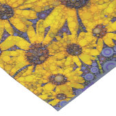 Abstract mooie blauwe zonnebloemen korte tafelloper (Hoek)