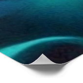  abstract mooie blauwgroen rode gouden vrouw 1 poster (Hoek)