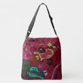 Abstract Moon Galaxy Art Crossbody Tas (Achterkant)