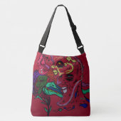Abstract Moon Galaxy Art  Crossbody Tas (Voorkant)
